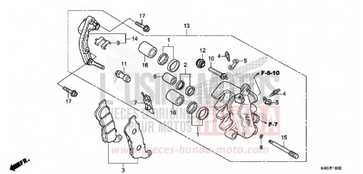 ETRIER DE FREIN AVANT (CBS) NSS125DF de 2015